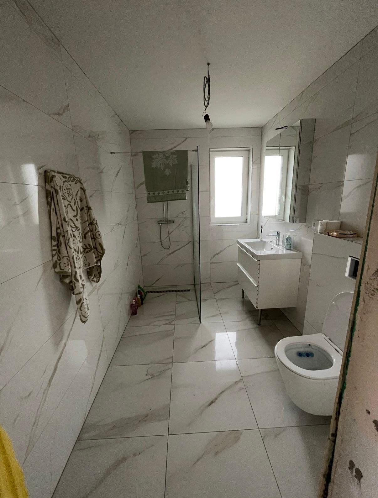 Hotová koupelna v Jičíně po finálním dokončení